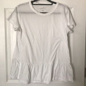 Caslon White Peplum Tee